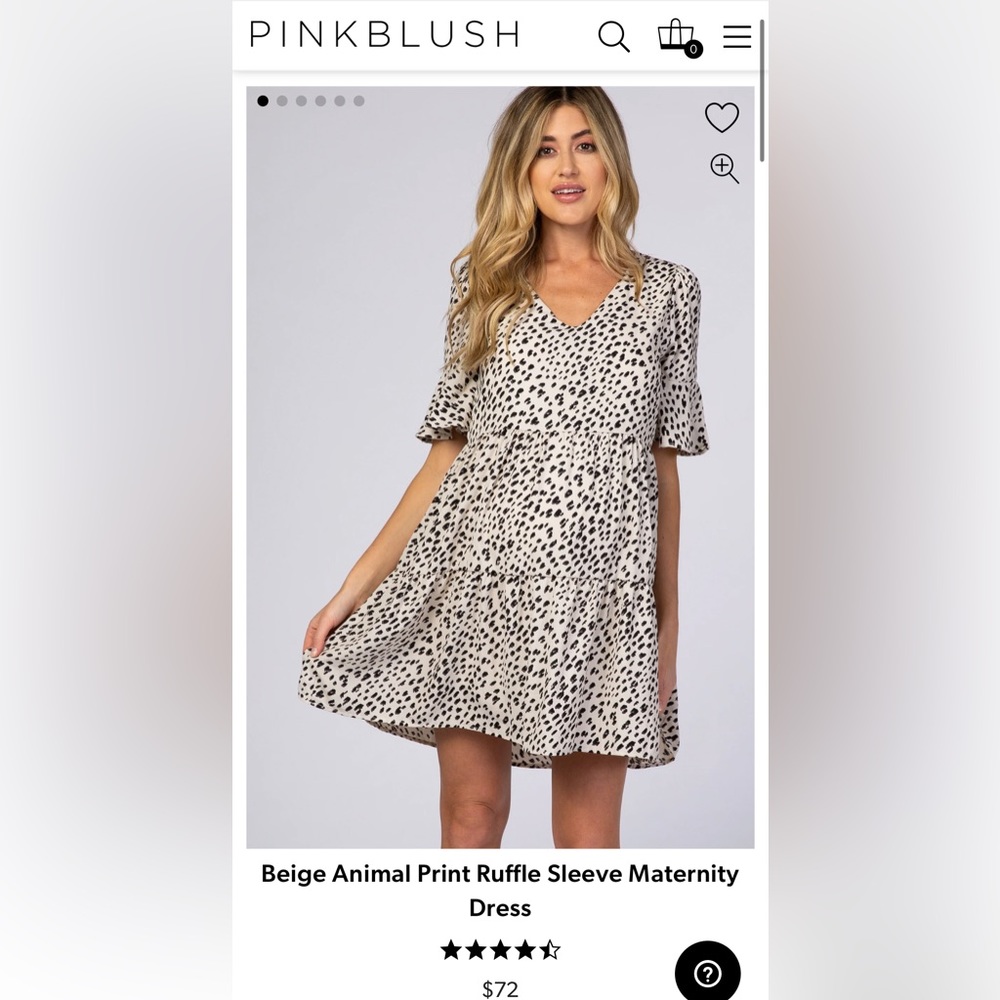 PINKBLUSH Maternity dress- size small, worn once/like new